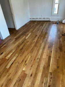 Natural hardwood flooring installation by Redi-Cut Carpet in Westchester County